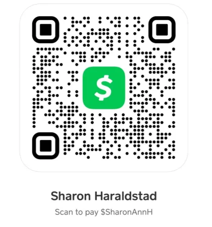 Cash App QR code for Sharon Haraldstad, $SharonAnnH