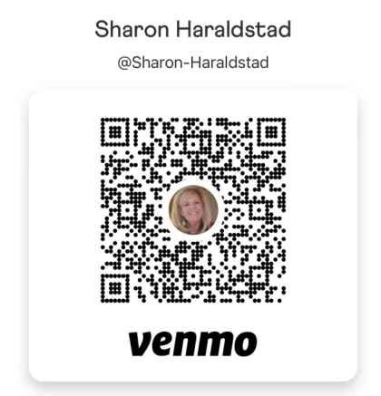 Venmo QR code for Sharon Haraldstad, @Sharon-Haraldstad